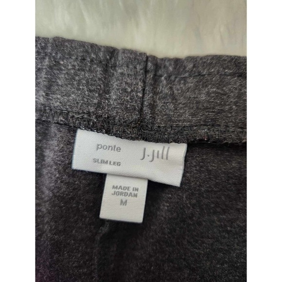J.Jill Women's Ponte Knit Pull On Slim Leg Gray Pant Size M - Picture 3 of 7